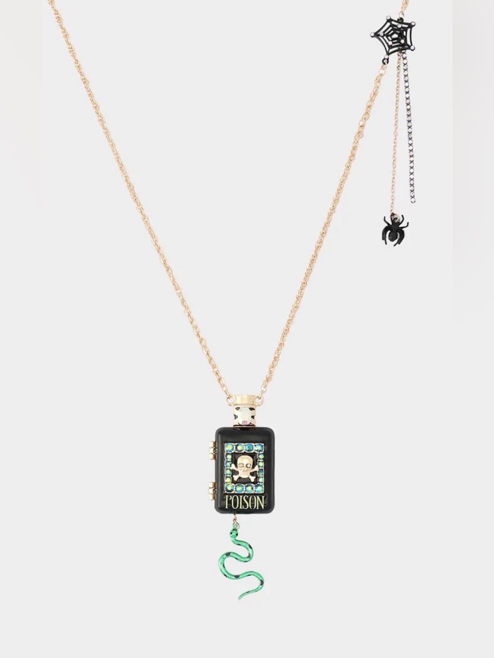 BETSEY JOHNSON POISON HALLOWEEN LONG PENDANT NECKLACE - NWT - Picture 3 of 6